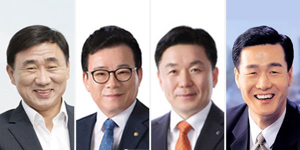 왼쪽부터 고남석 연수구청장, 김국환 인천시의원, 김희철 인천시의원, 정지열 전 구의원.