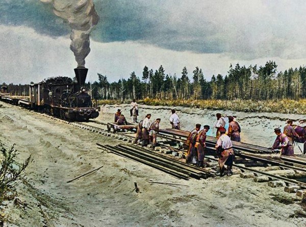 시베리아 횡단철도 그림.(사진출처 황성우 교수 강의자료 갈무리)