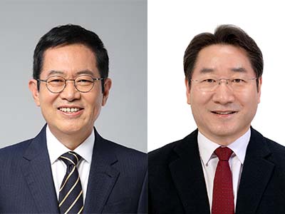 왼쪽부터 민주당 박남춘 후보, 국힘 유정복 후보.