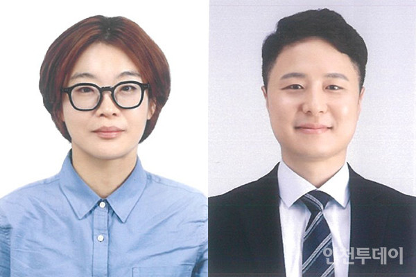 민주당 윤혜영 후보(왼쪽)와 민주당 김태형 후보.