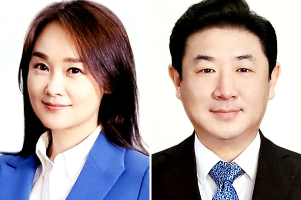 인천 서구의원 가선거구에 출마한 민주당 1-가 김원진, 1-나 정태완 후보.