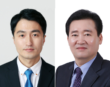 왼쪽부터 민주당 1-가 김영근 후보와 1-나 김진구 후보.