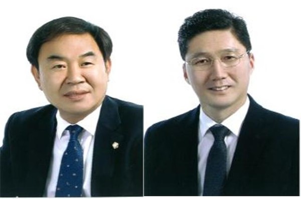 민주당 오용환 후보(왼쪽)과 이철상 후보(오른쪽)