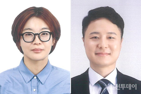 왼쪽부터 민주당 윤혜영, 민주당 김태형 후보.