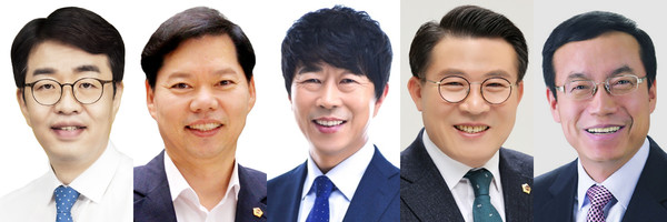 (왼쪽부터) 이오상, 임지훈, 박종혁, 김종득, 허식.