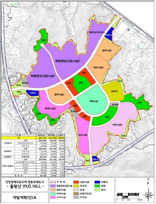 아이퍼스힐 사업대상지 토지이용계획.