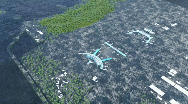 그린피스가 발표한 2030년 해수면 상승 시뮬레이션 결과. (사진제공 그린피스) 