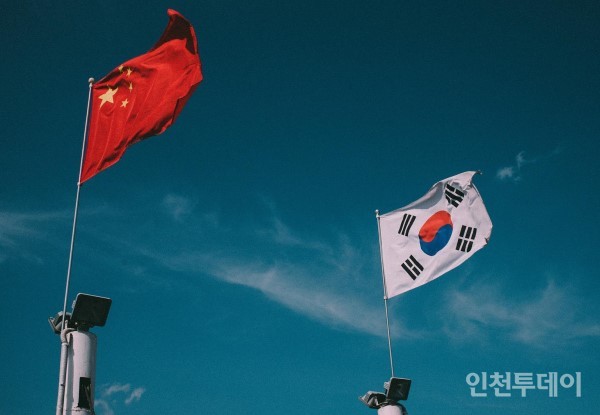 한국과 중국 국기.(인천투데이 자료사진)