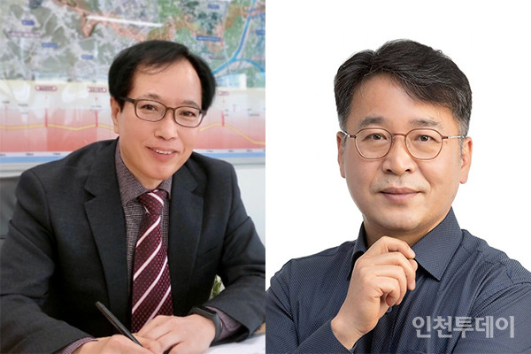 김성완 인천교통공사 사장(왼쪽), 김종필 인천시설공단 이사장.