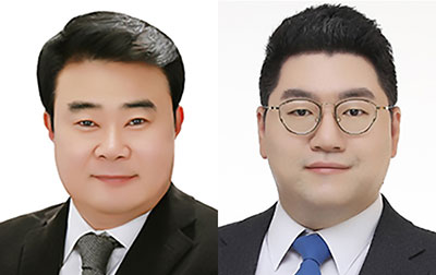 더불어민주당 박성민 전 인천시의원(왼쪽)과 양태정 변호사.