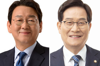 민주당 서구갑 김교흥 의원과 서구을 신동근 의원.
