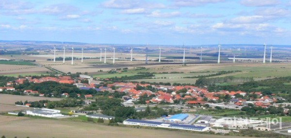 독일 작센주 다르데스하임 마을 전경.(사진제공 다르데스하임 풍력발전소)
