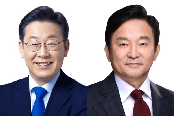 민주당 이재명(왼쪽) 국민의힘 원희룡.