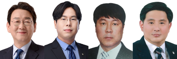 왼쪽부터 민주당 김교흥, 국민의힘 박상수, 개혁신당 최인철, 무소속 최상진 후보