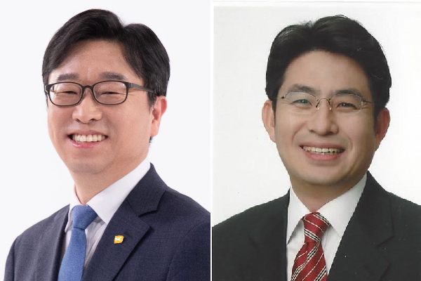 인천 서구을 더불어민주당 이용우 후보와 국민의힘 박종진 후보.