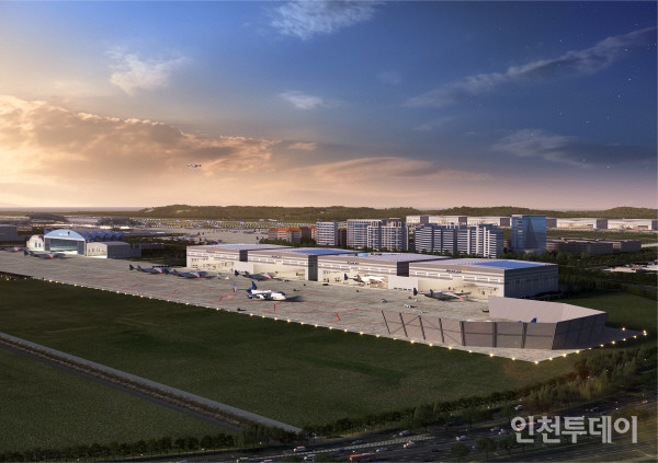 인천공항 내 아틀라스항공 MRO 단지 조감도.(사진제공 인천공항공사)