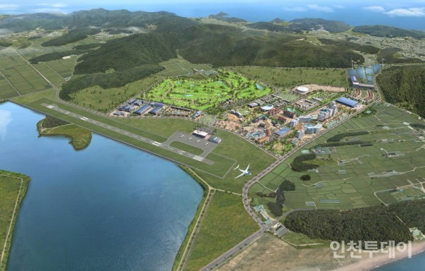 백령공항 주변지역 개발구상 조감도.(사진제공 인천시)