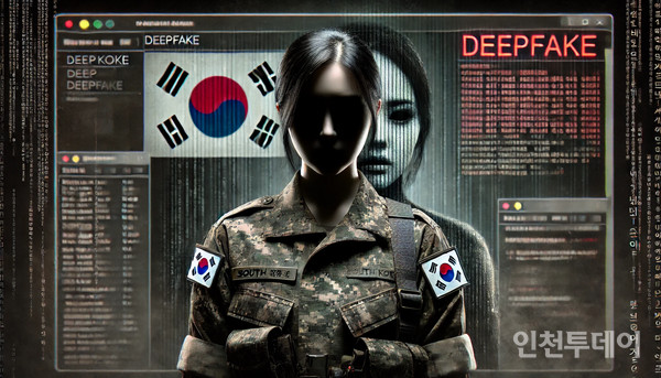 여군 상대 딥페이크 성범죄 형상 이미지. (이미지 출처 챗지피티4에서 생성)