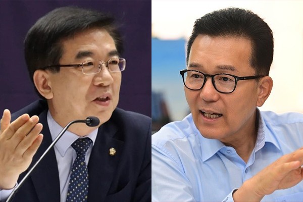 정일영 의원과 이재호 구청장. 