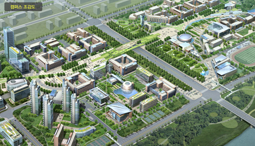 인하대학교 송도캠퍼스 조감도.