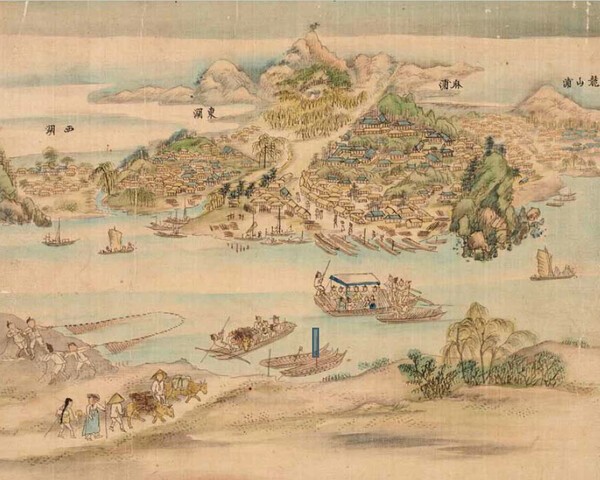 마포 일대 절경을 그린 동호서호도 제 1폭(서울역사박물관)