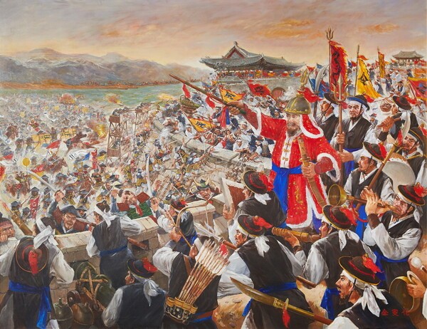 진주대첩 상상화 (사진출처 공공누리 전쟁기념관 소장)